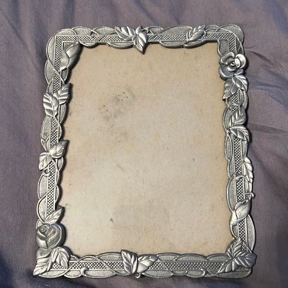 Vintage pewter picture frame